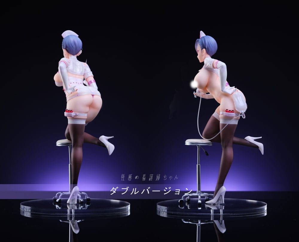 Original Character PVC Statue 1/6 Sexy Nurse Double Version 26 cm Hentai Yokina