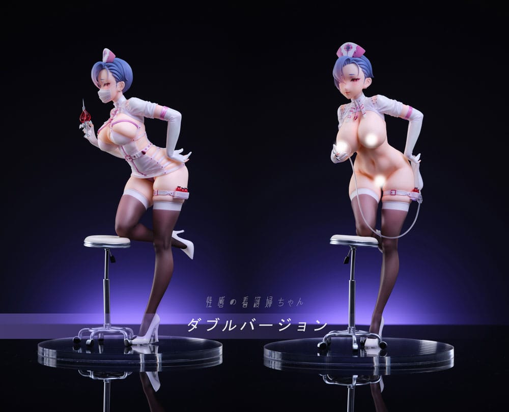 Original Character PVC Statue 1/6 Sexy Nurse Double Version 26 cm Hentai Yokina