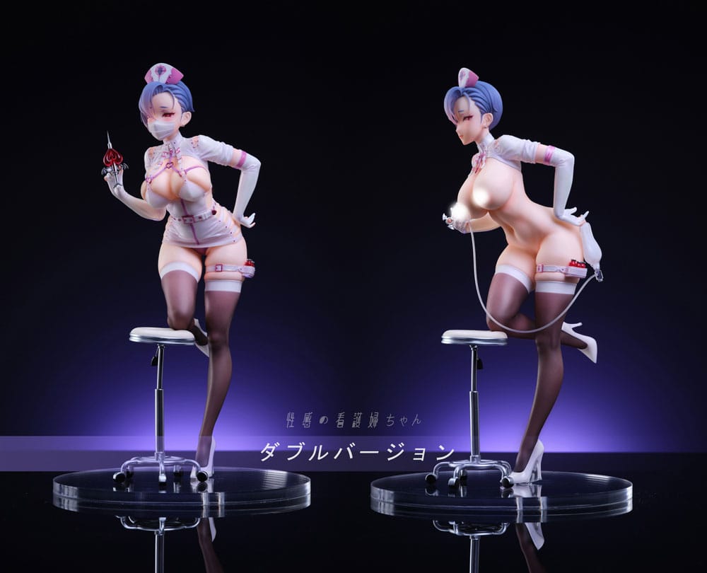 Original Character PVC Statue 1/6 Sexy Nurse Double Version 26 cm Hentai Yokina