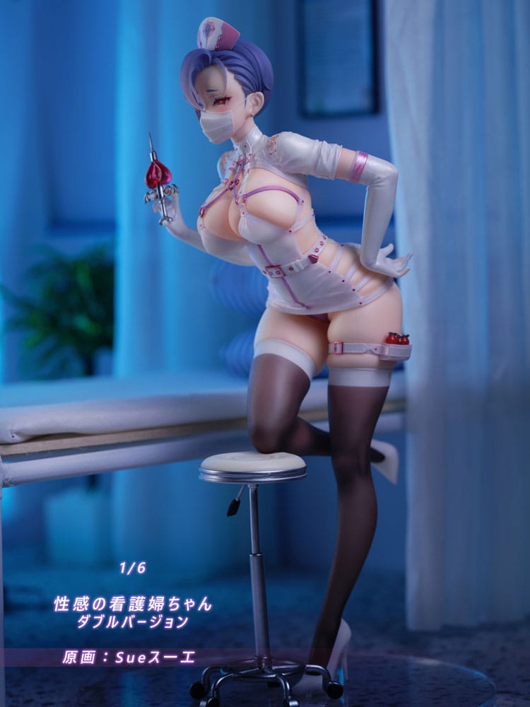 Original Character PVC Statue 1/6 Sexy Nurse Double Version 26 cm Hentai Yokina