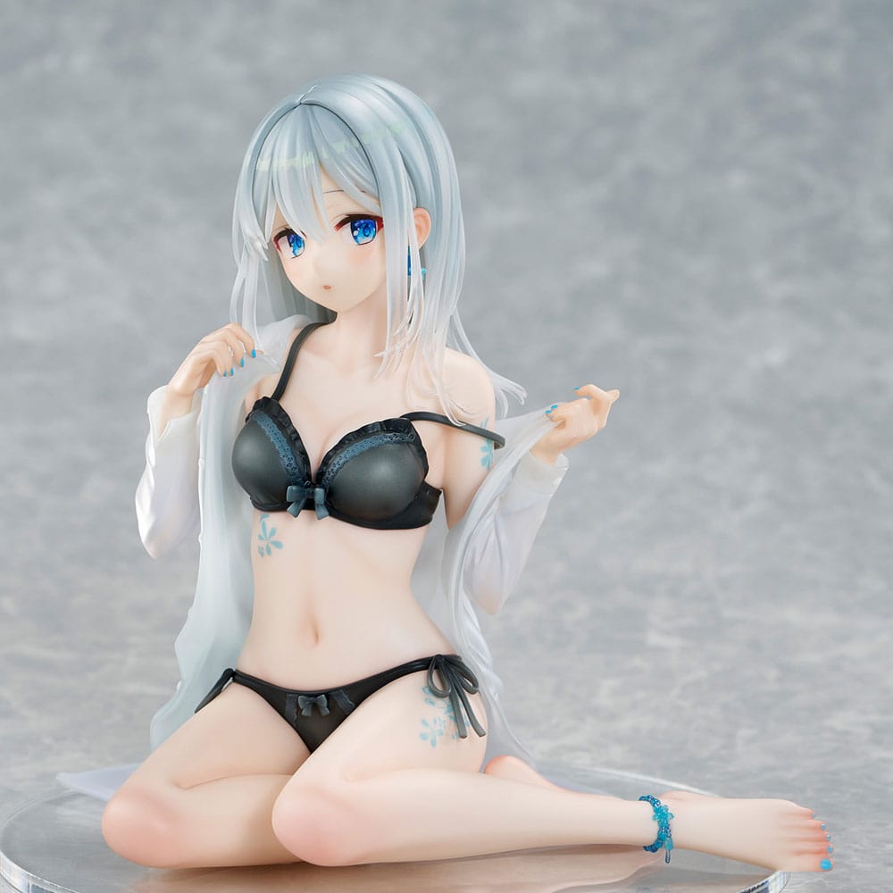 Original Character PVC Statue 1/7 Silver-Haired Girl Sky Blue Morning Special Outfit Ver. by Fuumi Illustration 16 cm Scalefiguren Yokina