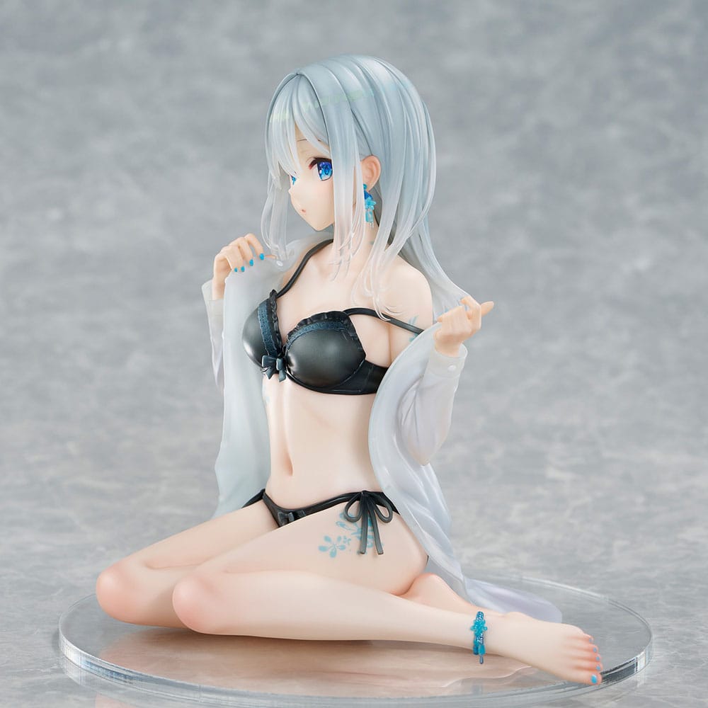 Original Character PVC Statue 1/7 Silver-Haired Girl Sky Blue Morning Special Outfit Ver. by Fuumi Illustration 16 cm Scalefiguren Yokina