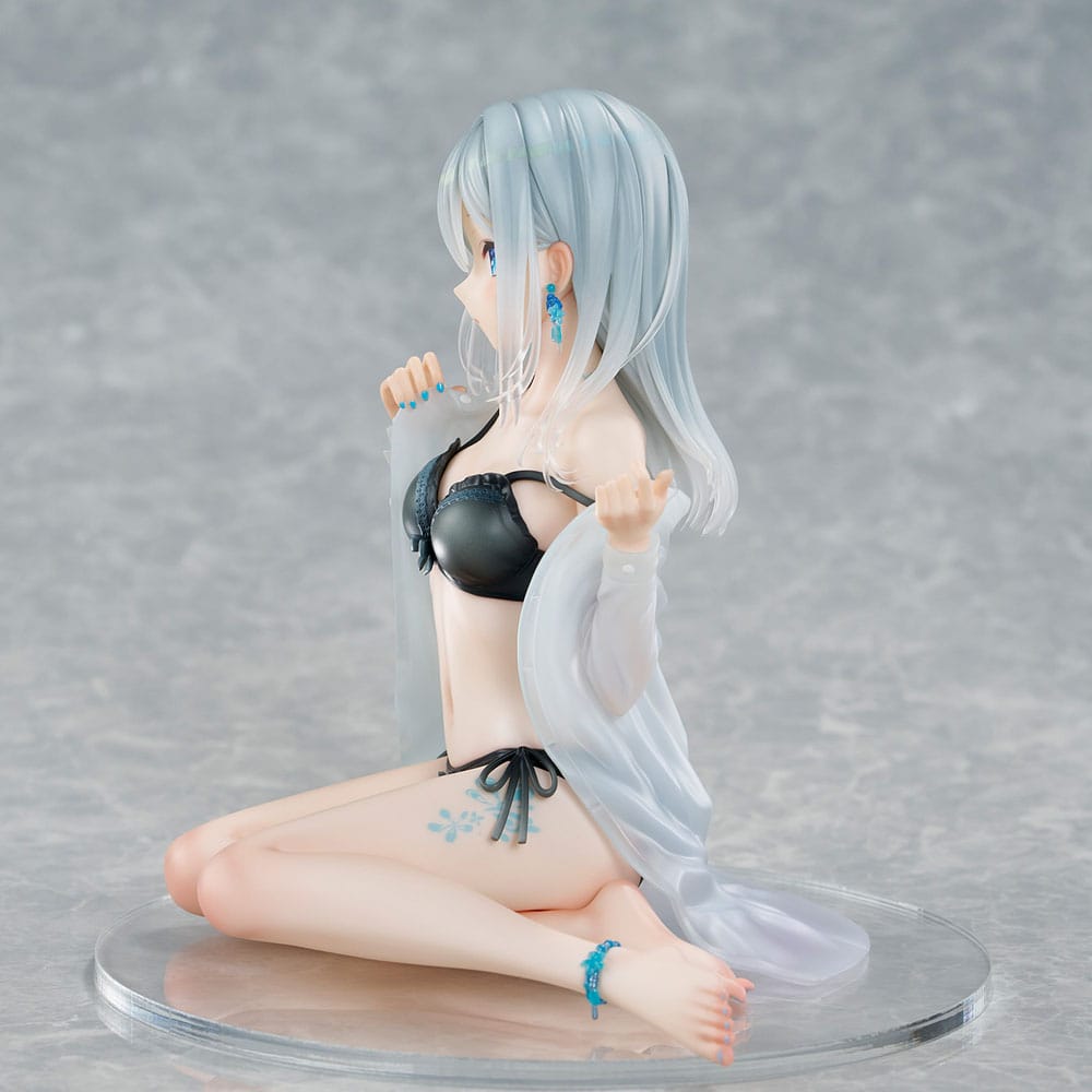 Original Character PVC Statue 1/7 Silver-Haired Girl Sky Blue Morning Special Outfit Ver. by Fuumi Illustration 16 cm Scalefiguren Yokina