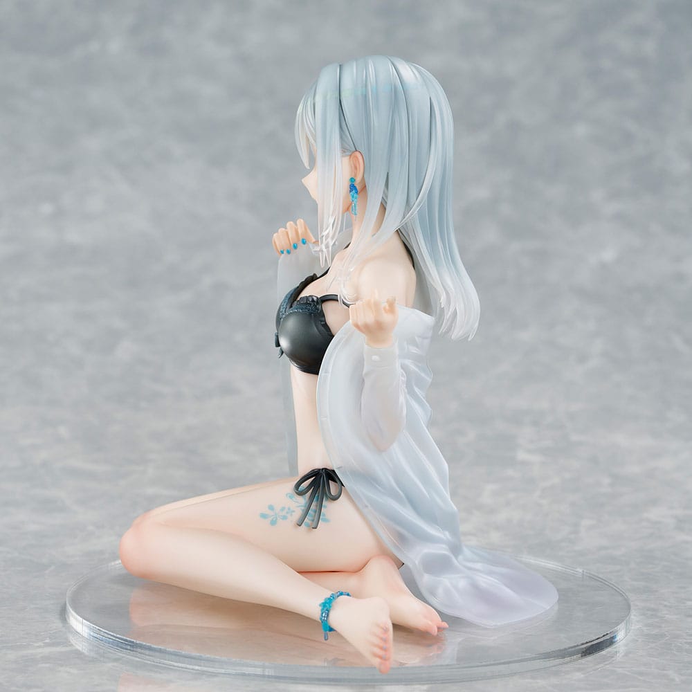 Original Character PVC Statue 1/7 Silver-Haired Girl Sky Blue Morning Special Outfit Ver. by Fuumi Illustration 16 cm Scalefiguren Yokina