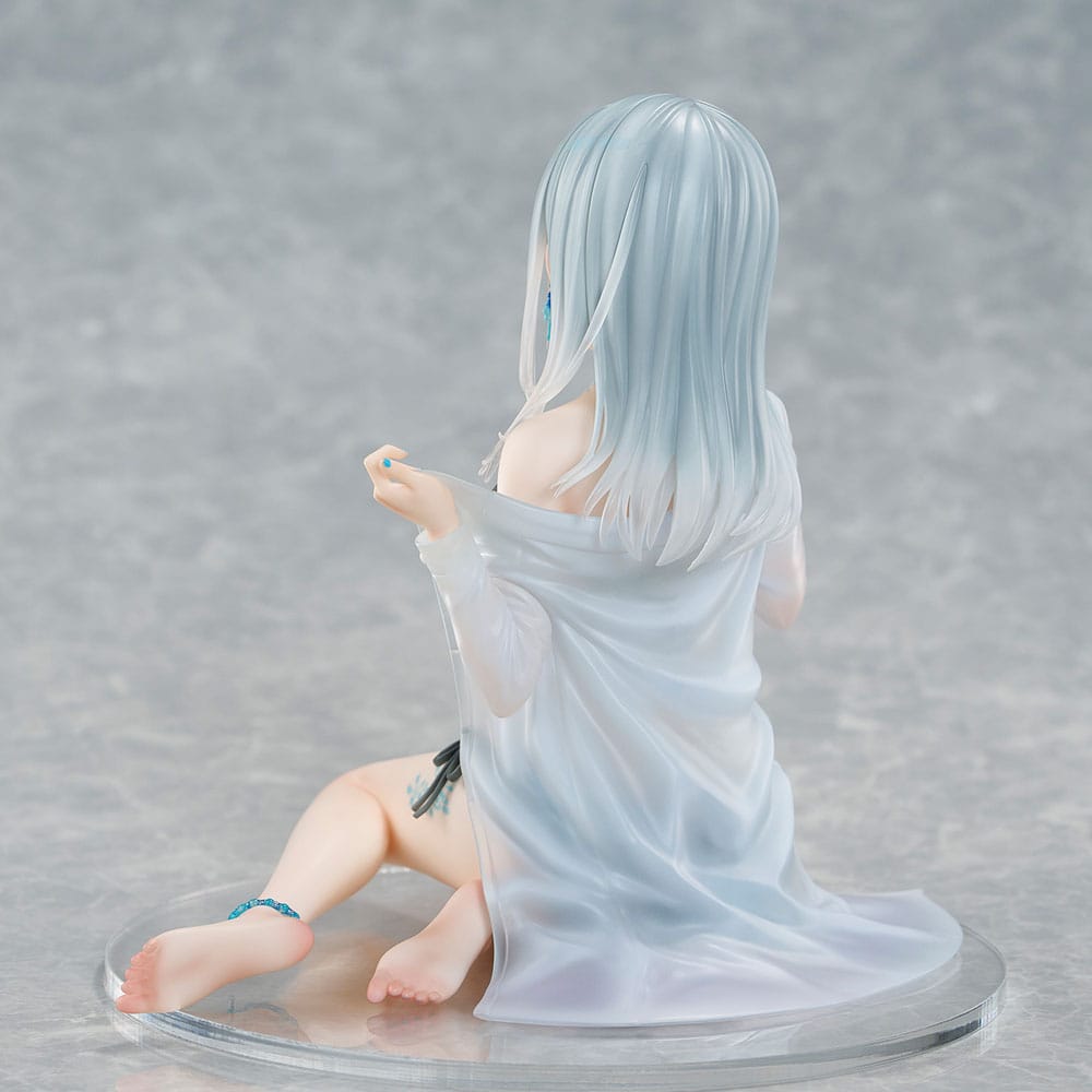 Original Character PVC Statue 1/7 Silver-Haired Girl Sky Blue Morning Special Outfit Ver. by Fuumi Illustration 16 cm Scalefiguren Yokina