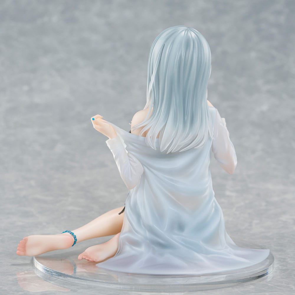 Original Character PVC Statue 1/7 Silver-Haired Girl Sky Blue Morning Special Outfit Ver. by Fuumi Illustration 16 cm Scalefiguren Yokina