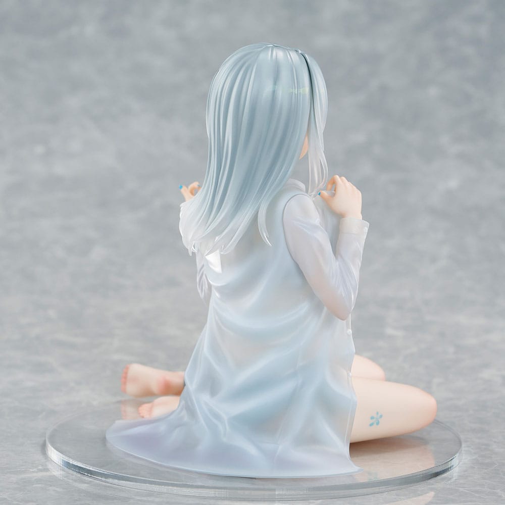Original Character PVC Statue 1/7 Silver-Haired Girl Sky Blue Morning Special Outfit Ver. by Fuumi Illustration 16 cm Scalefiguren Yokina