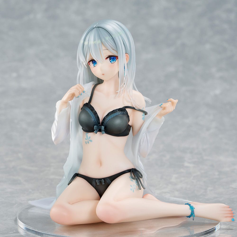 Original Character PVC Statue 1/7 Silver-Haired Girl Sky Blue Morning Special Outfit Ver. by Fuumi Illustration 16 cm Scalefiguren Yokina