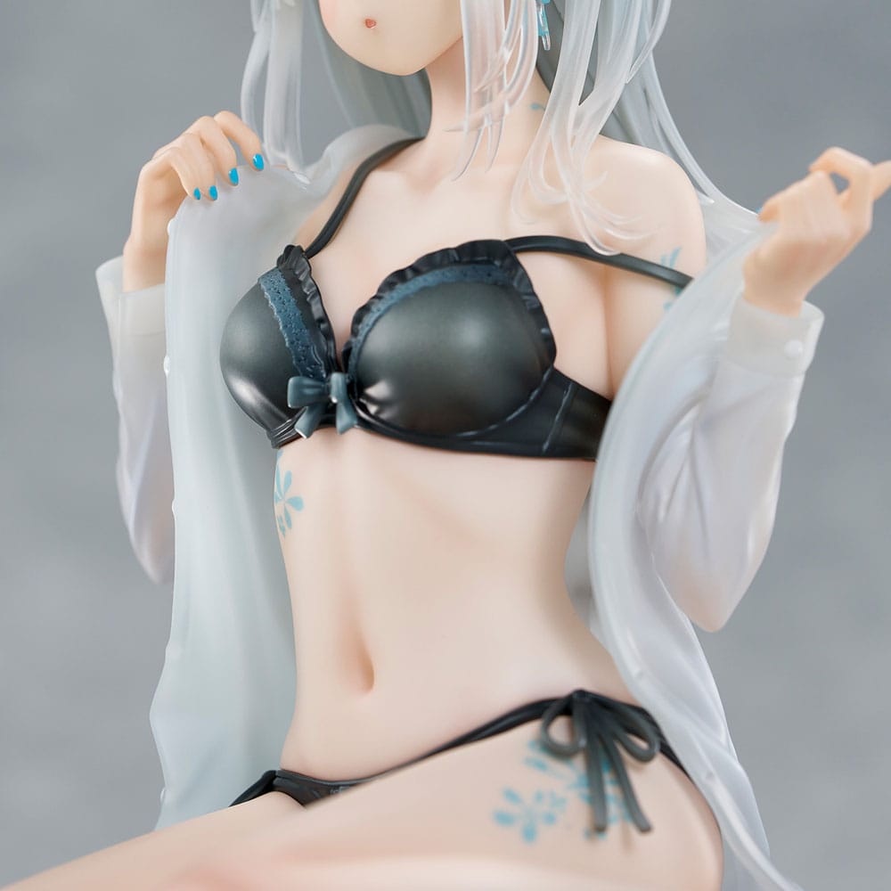 Original Character PVC Statue 1/7 Silver-Haired Girl Sky Blue Morning Special Outfit Ver. by Fuumi Illustration 16 cm Scalefiguren Yokina