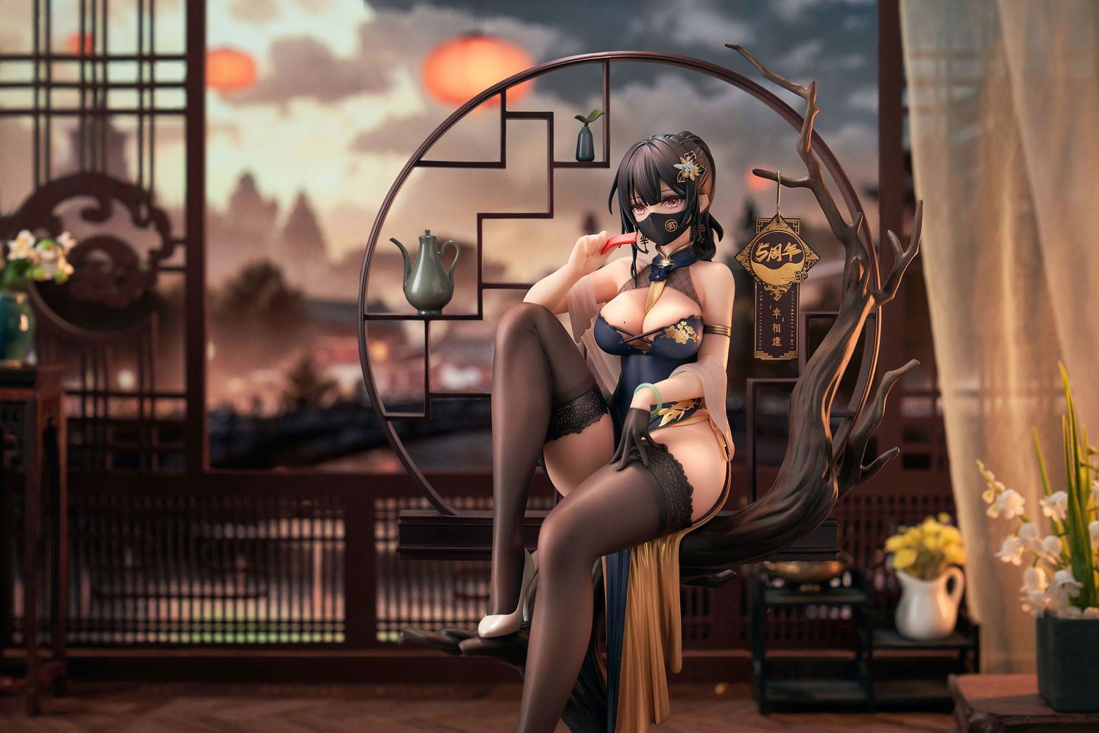 Original Character PVC Statue 1/7 Xiami China Dress Genboku Ver. 26 cm Scalefiguren Yokina