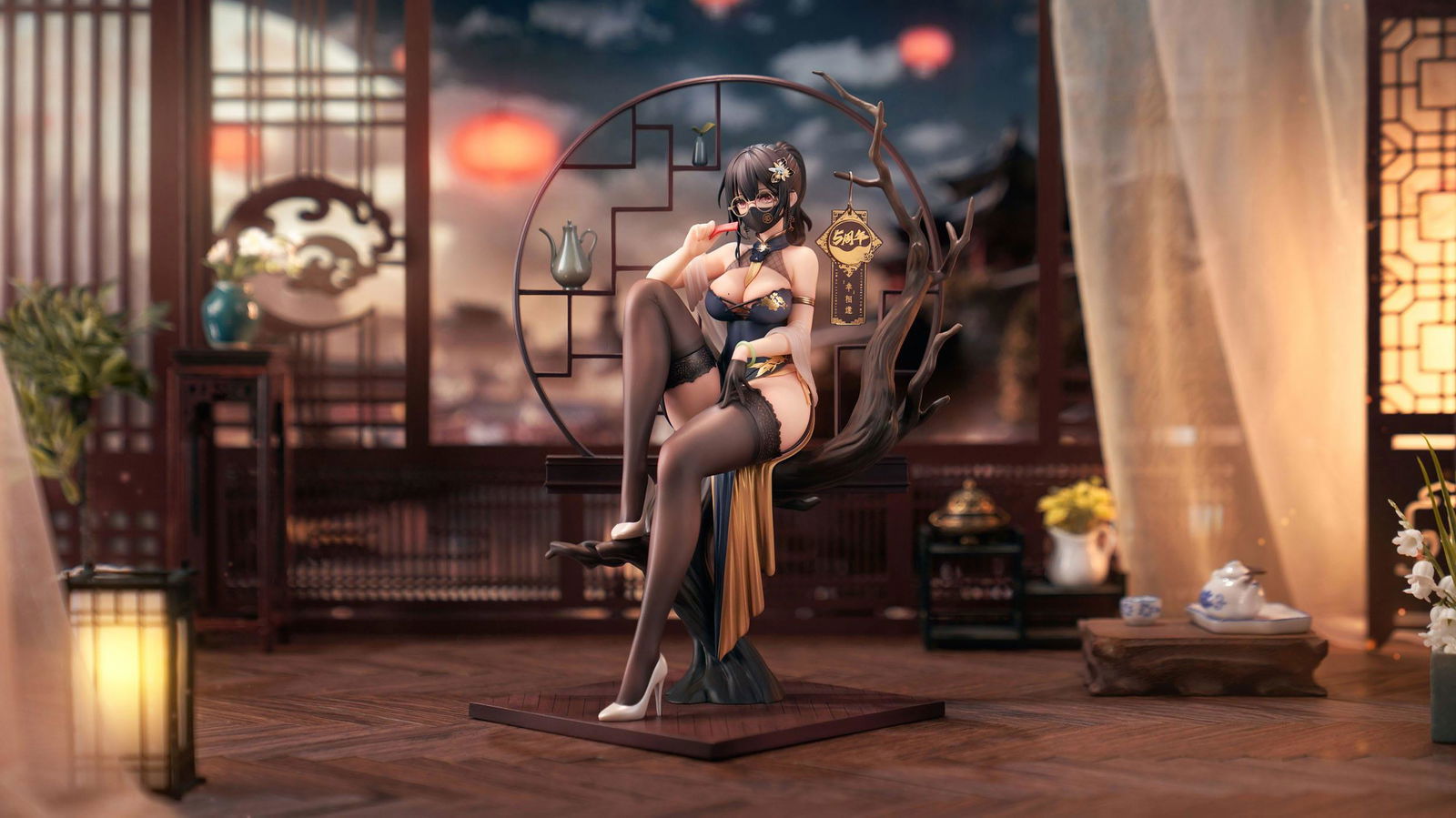 Original Character PVC Statue 1/7 Xiami China Dress Genboku Ver. 26 cm Scalefiguren Yokina