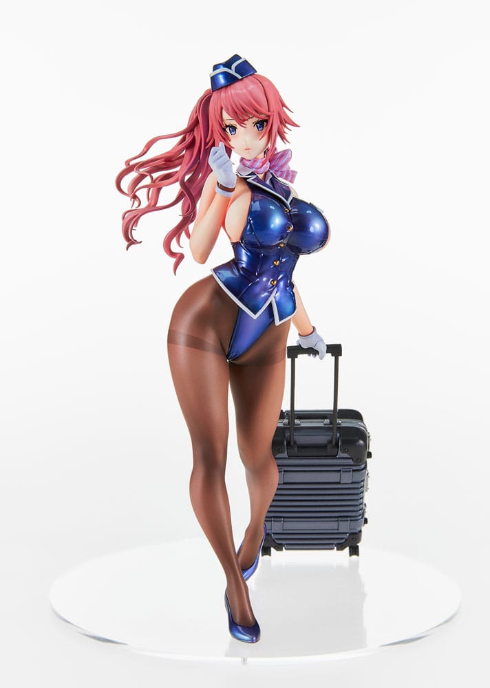 Original Character PVC Statue Tight na Oshigoto Work 3: Cabin Attendant Aya Saionji 25 cm Prizefiguren Yokina