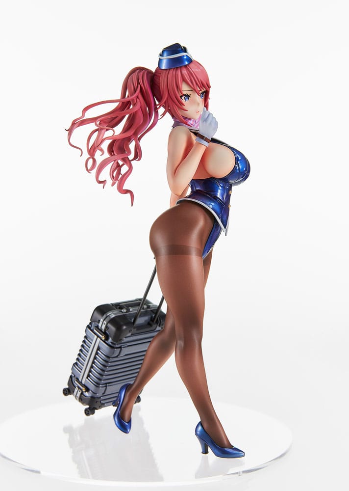 Original Character PVC Statue Tight na Oshigoto Work 3: Cabin Attendant Aya Saionji 25 cm Prizefiguren Yokina
