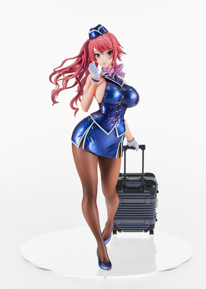 Original Character PVC Statue Tight na Oshigoto Work 3: Cabin Attendant Aya Saionji 25 cm Prizefiguren Yokina