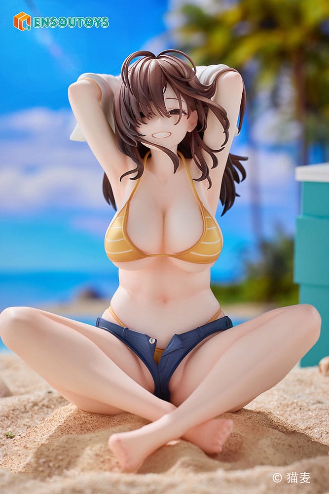 Original Character Statue Danjo no Yujo ga Seiritsu Dekinai Type no Onna Tomodachi 15 cm Prizefiguren Yokina