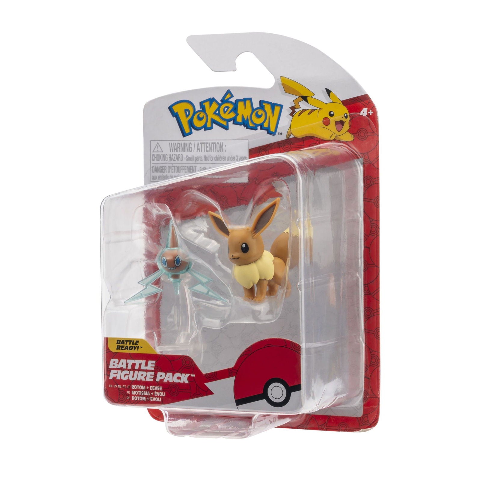 Pokémon Battle Figure Set Figuren 2er-Pack Evoli #4, Rotom 5 cm Minifiguren Yokina