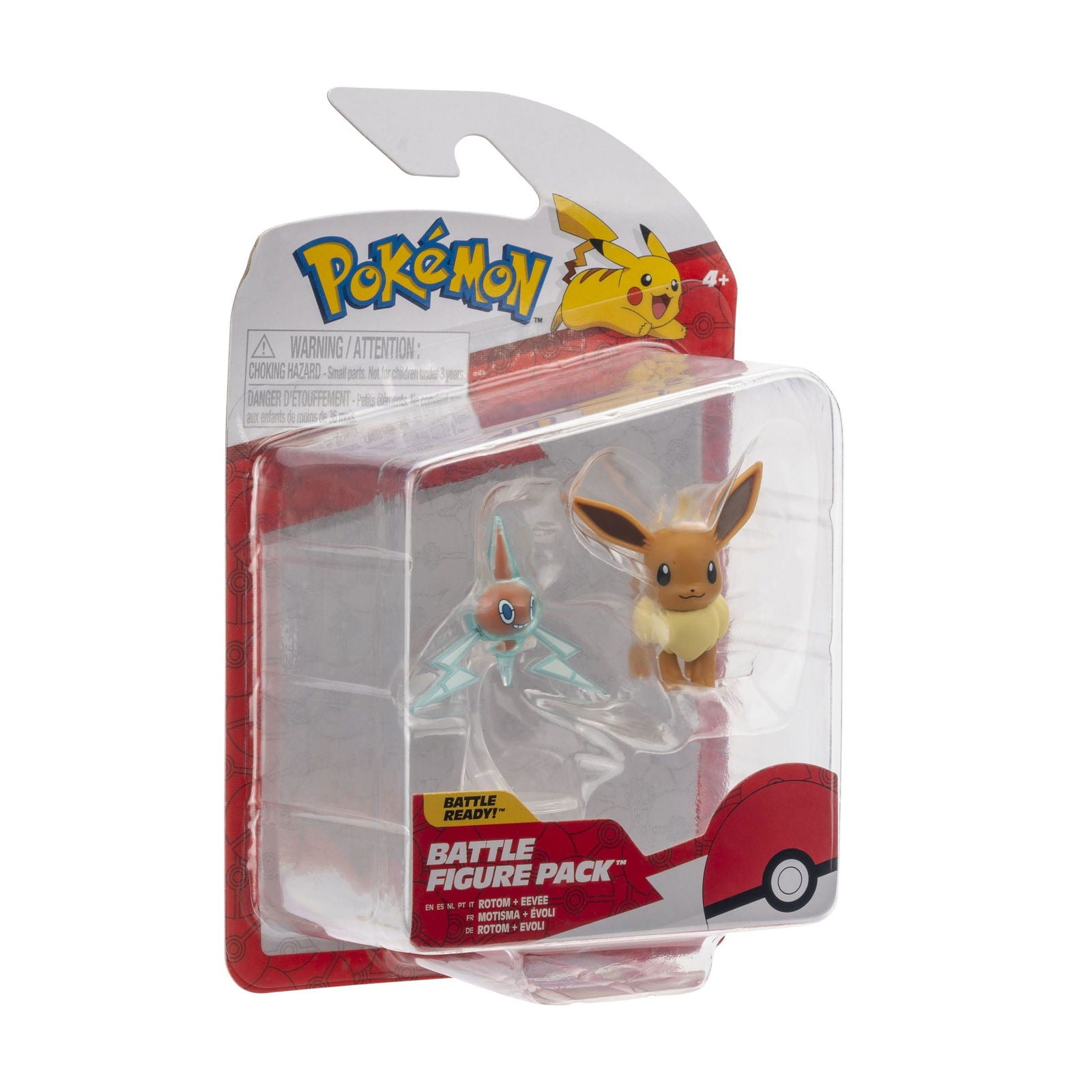 Pokémon Battle Figure Set Figuren 2er-Pack Evoli #4, Rotom 5 cm Minifiguren Yokina