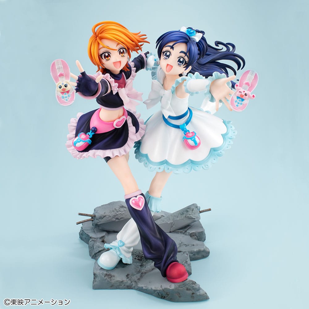 Pretty Cure PVC Statue Cure Black & Cure White 22 cm Prizefiguren Yokina