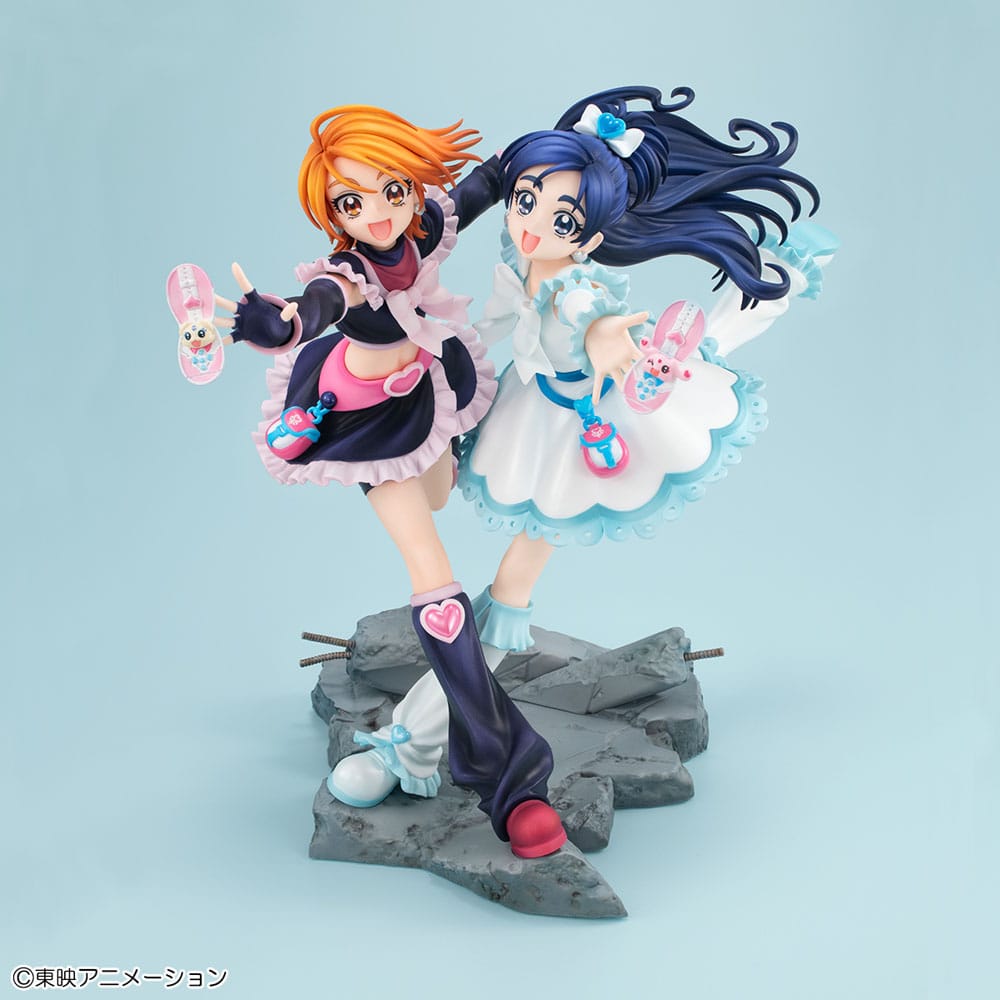 Pretty Cure PVC Statue Cure Black & Cure White 22 cm Prizefiguren Yokina