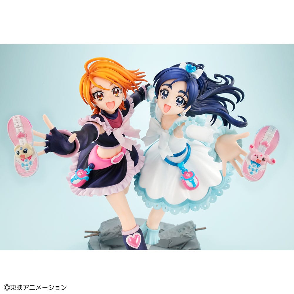 Pretty Cure PVC Statue Cure Black & Cure White 22 cm Prizefiguren Yokina