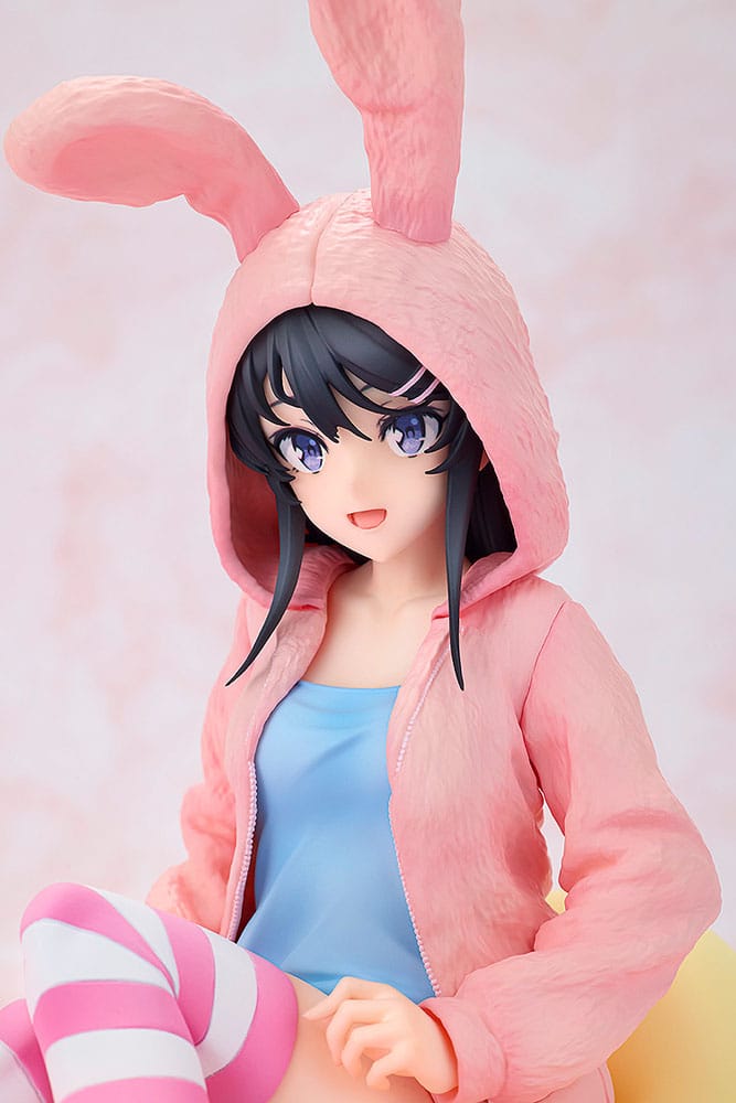 Rascal Does Not Dream of a Knapsack Kid PVC Statue 1/7 Mai Sakurajima Hoodie Look Rabbit Ears Ver. Popular Edition 18 cm Scalefiguren Yokina