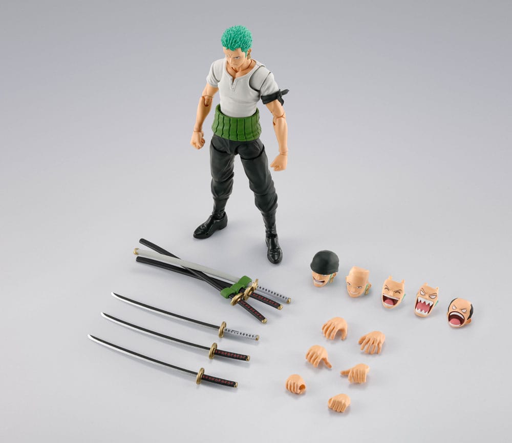 Roronoa Zoro Romance Dawn Ver. S.H.Figuarts Actionfigur 15 cm One Piece Figmas Yokina