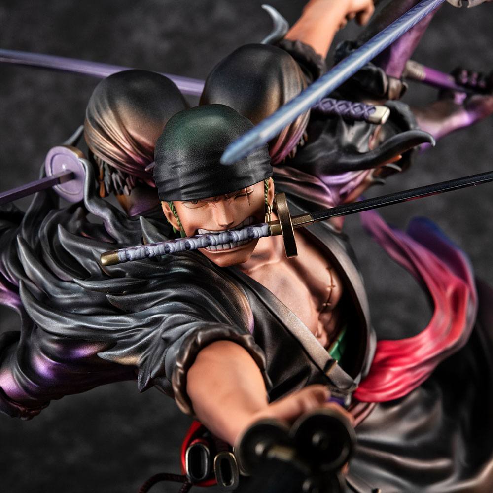 Roronoa Zoro Ver. Demon Spirit Kyutoryu Asura SA-Maximum Excellent Model P.O.P PVC Statue 17 cm One Piece Prizefiguren Yokina