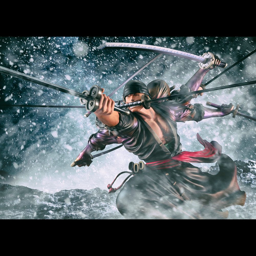 Roronoa Zoro Ver. Demon Spirit Kyutoryu Asura SA-Maximum Excellent Model P.O.P PVC Statue 17 cm One Piece Prizefiguren Yokina