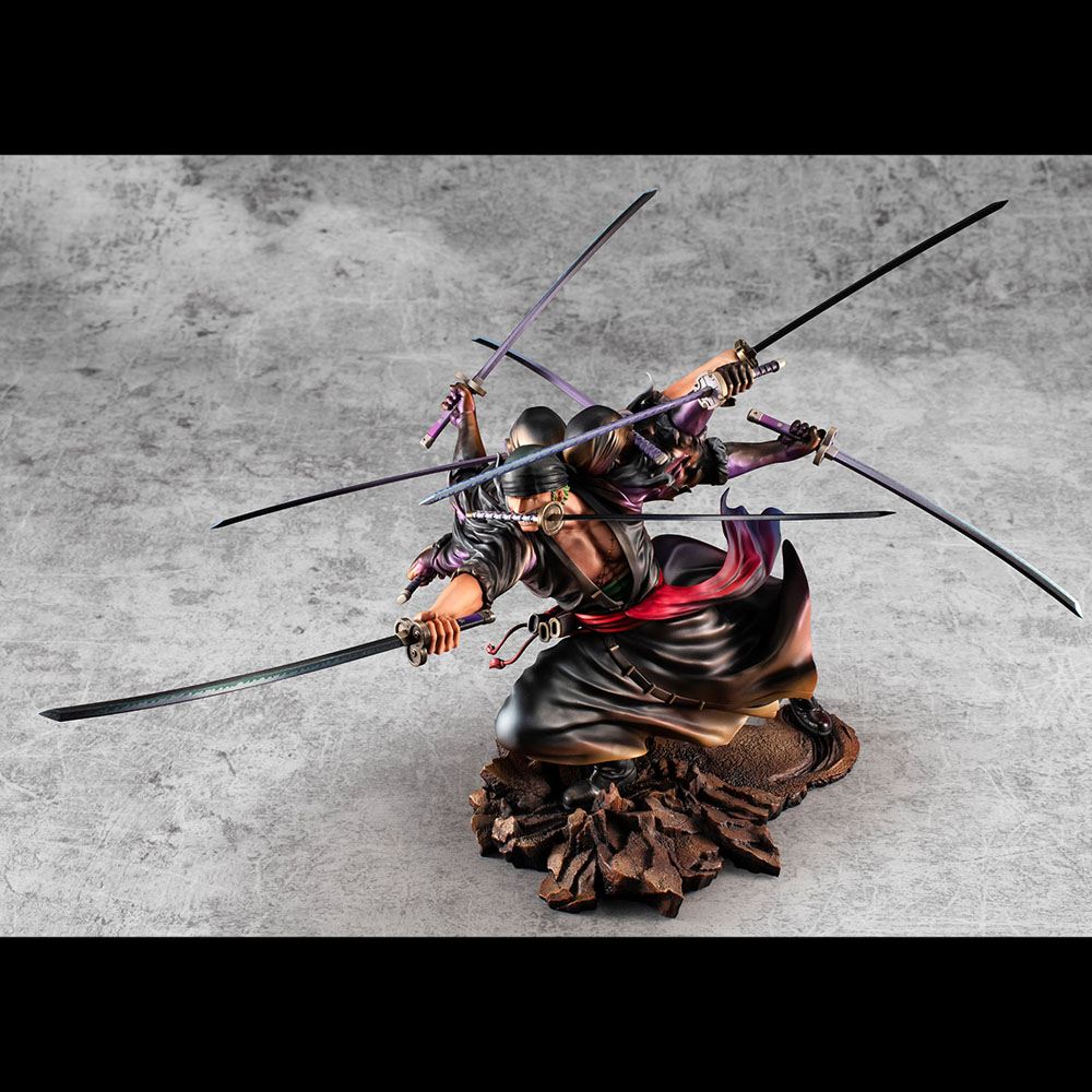 Roronoa Zoro Ver. Demon Spirit Kyutoryu Asura SA-Maximum Excellent Model P.O.P PVC Statue 17 cm One Piece Prizefiguren Yokina