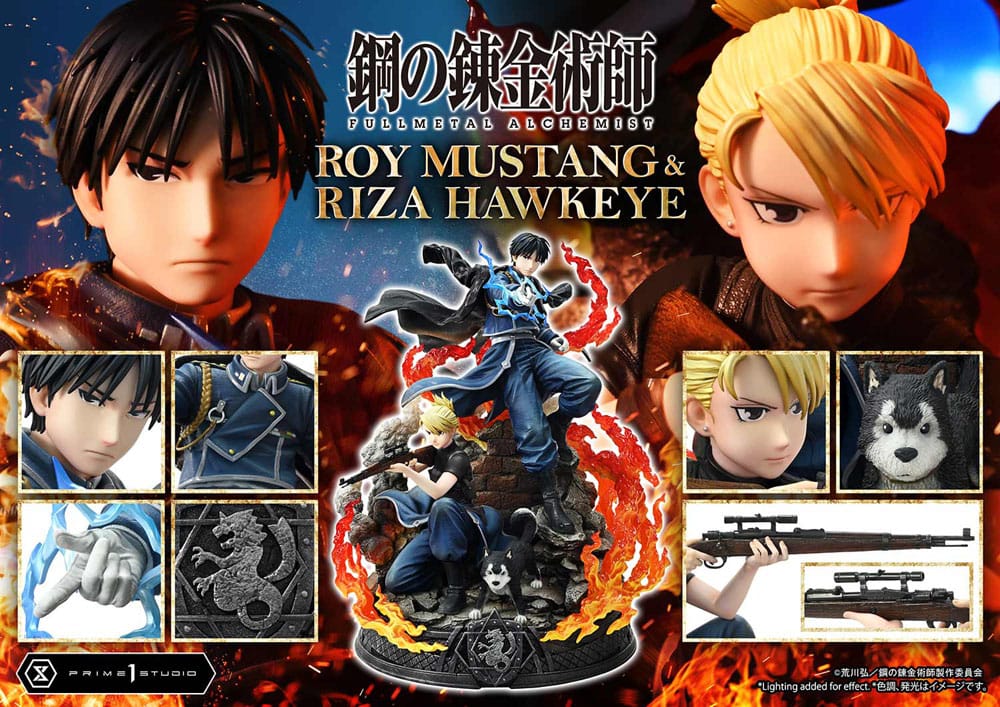 Roy Mustang & Riza Hawkeye Deluxe Version Concept Masterline Statue 1/6 50 cm Fullmetal Alchemist Scalefiguren Yokina