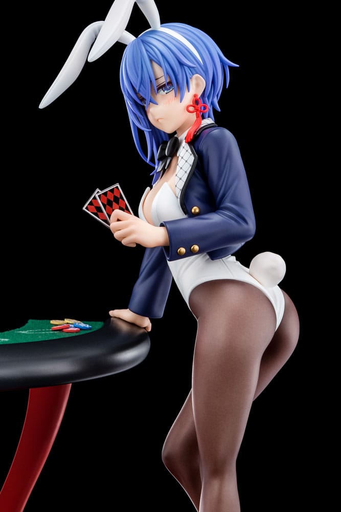 Sakuya Sieglinde wearing lapis lazuli blue bunny costume with Nip Slip Gimmick System Statue 1/6 25 cm The Demon Sword Master of Excalibur Academy Scalefiguren Yokina