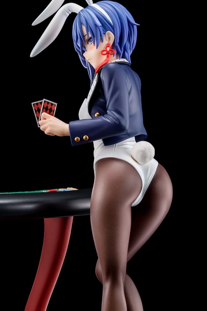 Sakuya Sieglinde wearing lapis lazuli blue bunny costume with Nip Slip Gimmick System Statue 1/6 25 cm The Demon Sword Master of Excalibur Academy Scalefiguren Yokina