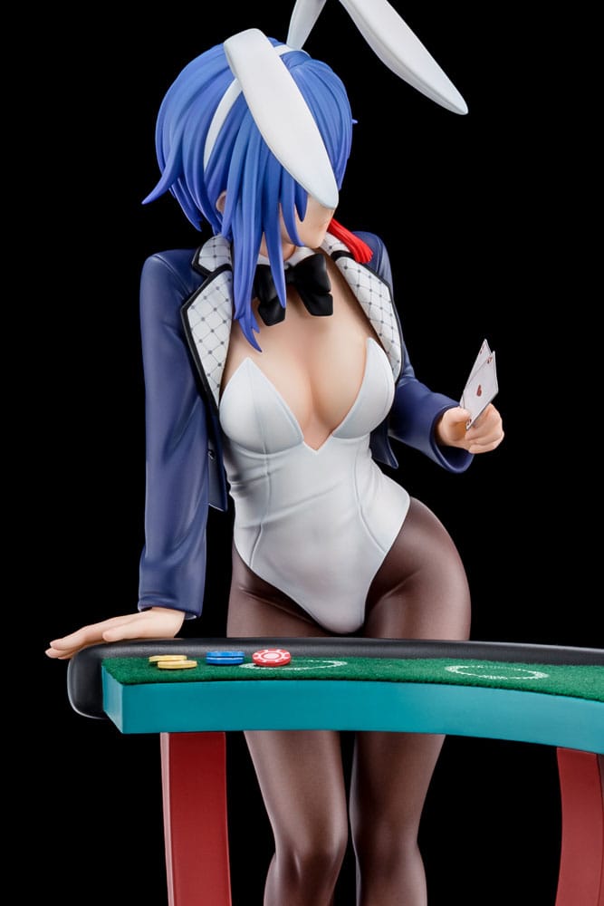 Sakuya Sieglinde wearing lapis lazuli blue bunny costume with Nip Slip Gimmick System Statue 1/6 25 cm The Demon Sword Master of Excalibur Academy Scalefiguren Yokina