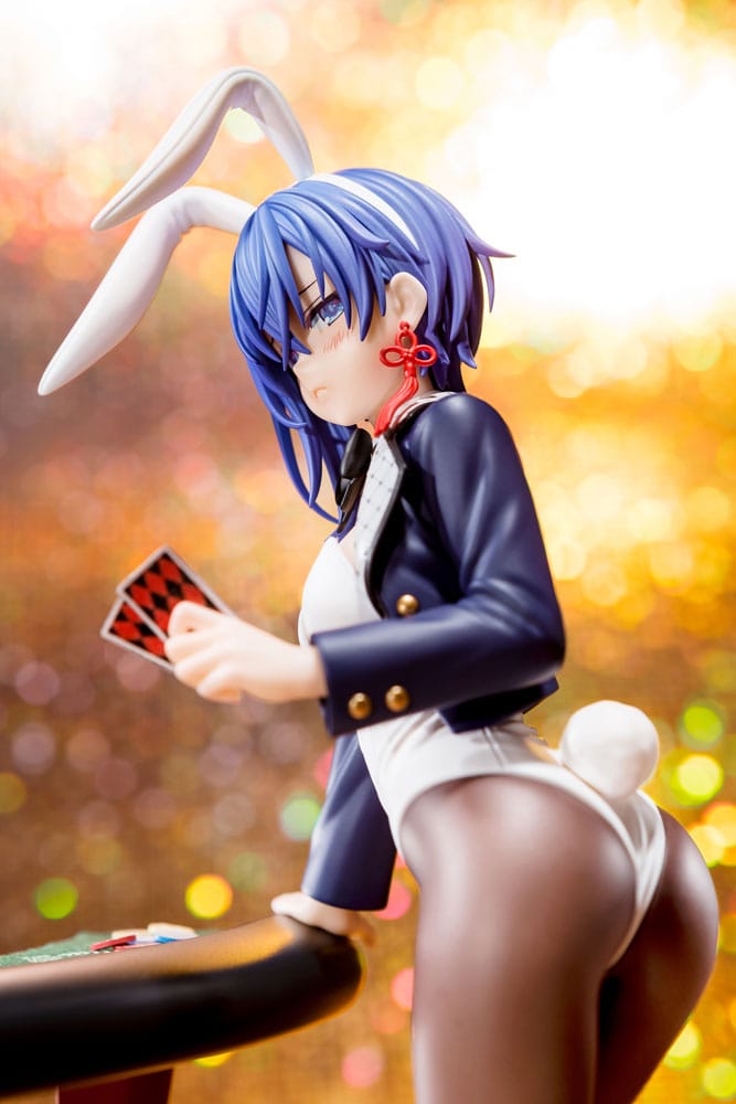 Sakuya Sieglinde wearing lapis lazuli blue bunny costume with Nip Slip Gimmick System Statue 1/6 25 cm The Demon Sword Master of Excalibur Academy Scalefiguren Yokina