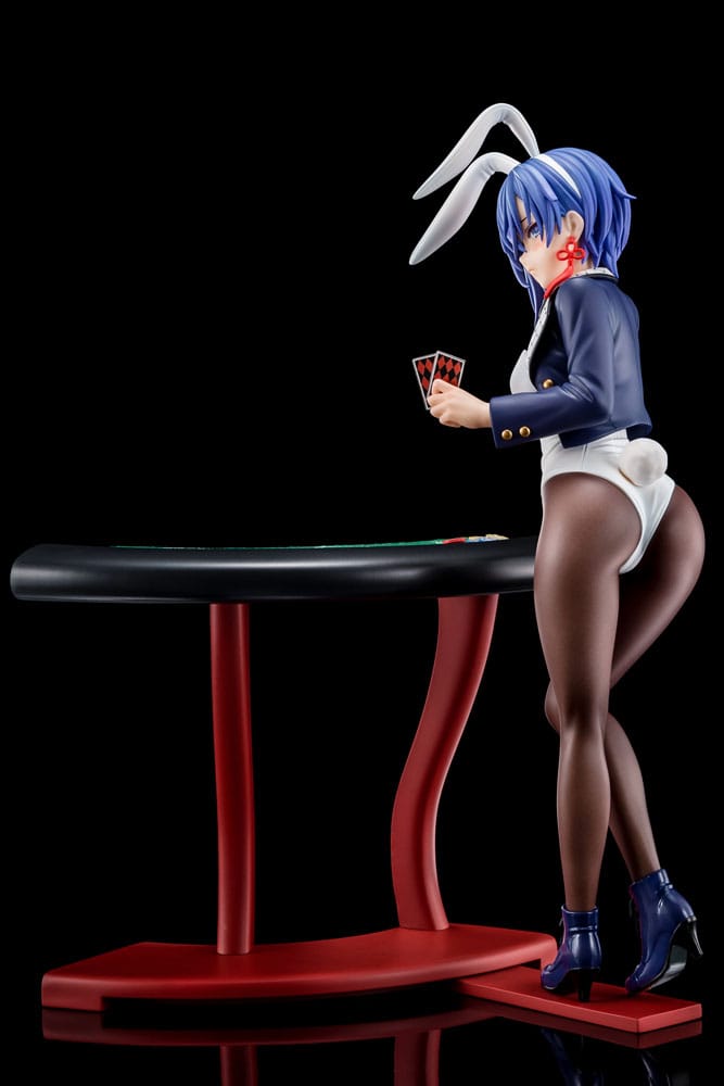 Sakuya Sieglinde wearing lapis lazuli blue bunny costume with Nip Slip Gimmick System Statue 1/6 25 cm The Demon Sword Master of Excalibur Academy Scalefiguren Yokina