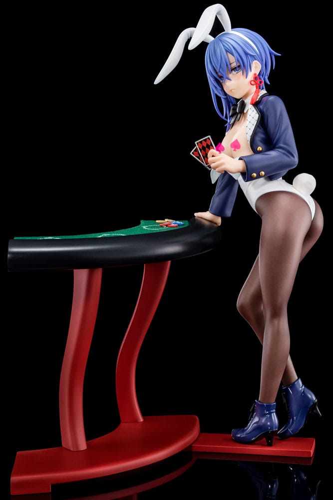 Sakuya Sieglinde wearing lapis lazuli blue bunny costume with Nip Slip Gimmick System Statue 1/6 25 cm The Demon Sword Master of Excalibur Academy Scalefiguren Yokina