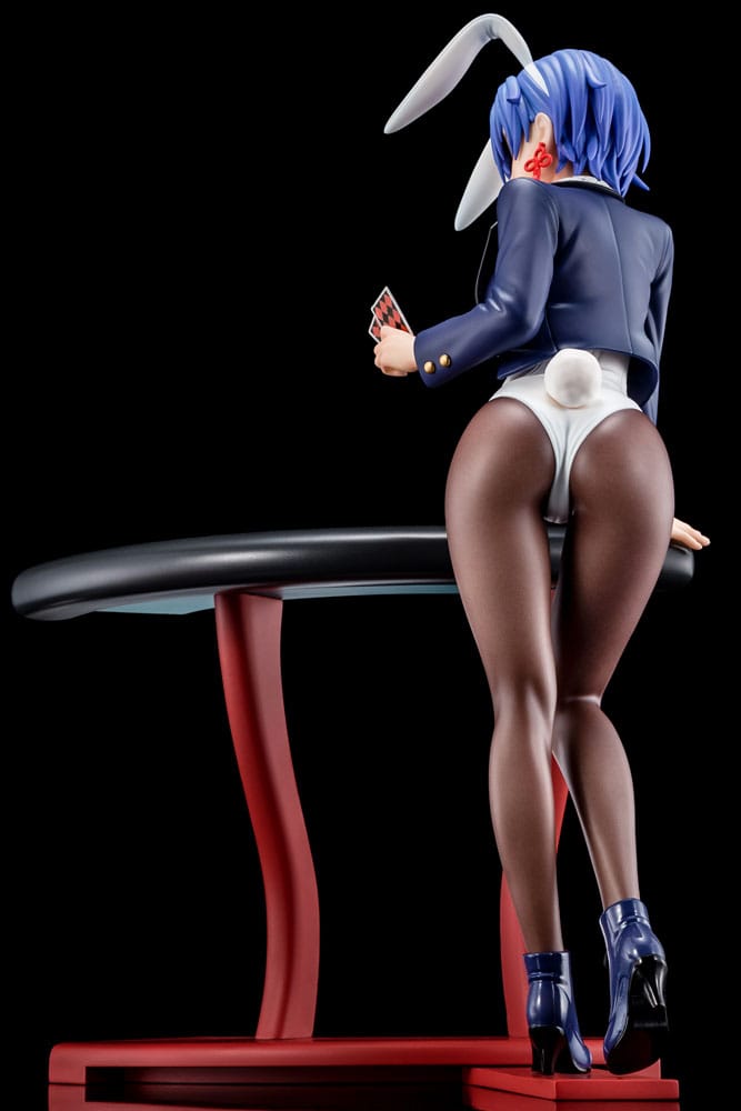 Sakuya Sieglinde wearing lapis lazuli blue bunny costume with Nip Slip Gimmick System Statue 1/6 25 cm The Demon Sword Master of Excalibur Academy Scalefiguren Yokina