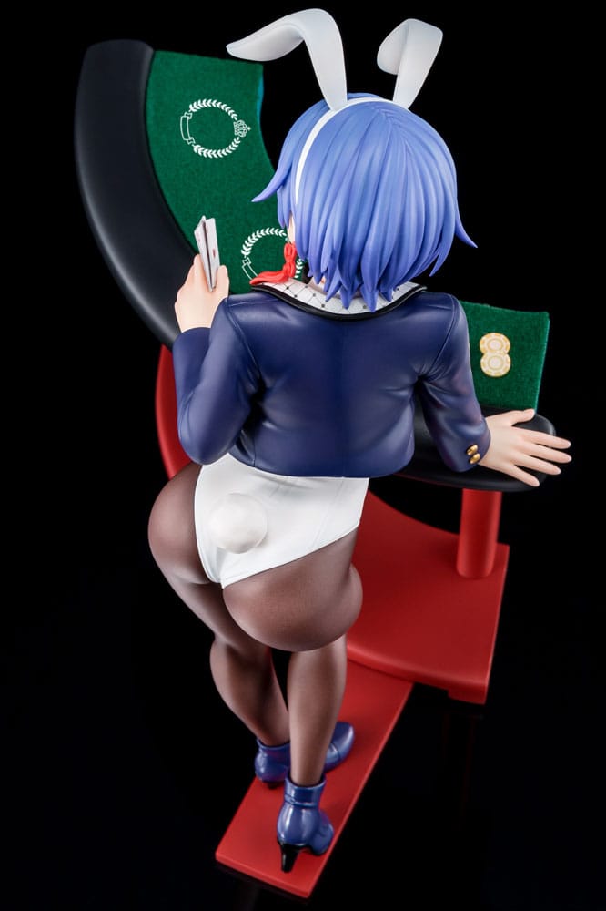 Sakuya Sieglinde wearing lapis lazuli blue bunny costume with Nip Slip Gimmick System Statue 1/6 25 cm The Demon Sword Master of Excalibur Academy Scalefiguren Yokina