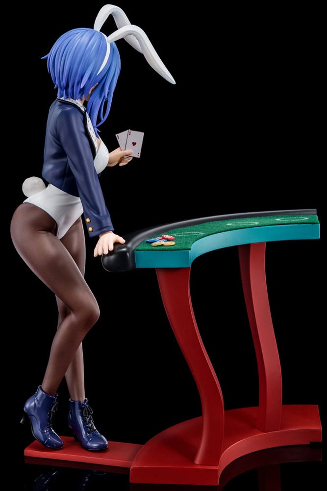 Sakuya Sieglinde wearing lapis lazuli blue bunny costume with Nip Slip Gimmick System Statue 1/6 25 cm The Demon Sword Master of Excalibur Academy Scalefiguren Yokina