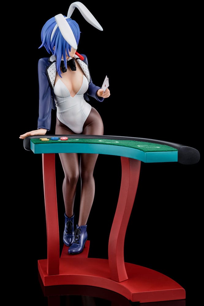 Sakuya Sieglinde wearing lapis lazuli blue bunny costume with Nip Slip Gimmick System Statue 1/6 25 cm The Demon Sword Master of Excalibur Academy Scalefiguren Yokina