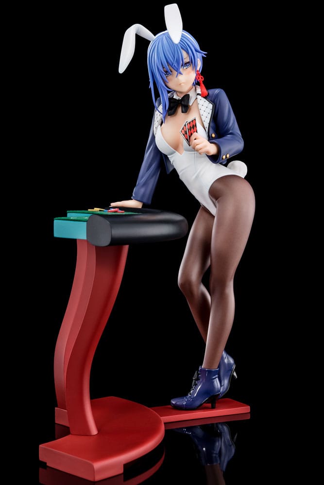 Sakuya Sieglinde wearing lapis lazuli blue bunny costume with Nip Slip Gimmick System Statue 1/6 25 cm The Demon Sword Master of Excalibur Academy Scalefiguren Yokina
