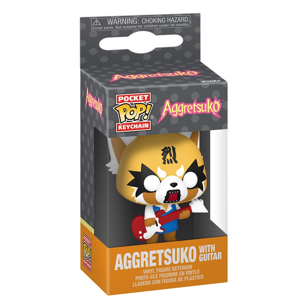 Sanrio POP! Vinyl Schlüsselanhänger 4 cm Aggretsuko w/Guitar Schlüsselanhänger Yokina