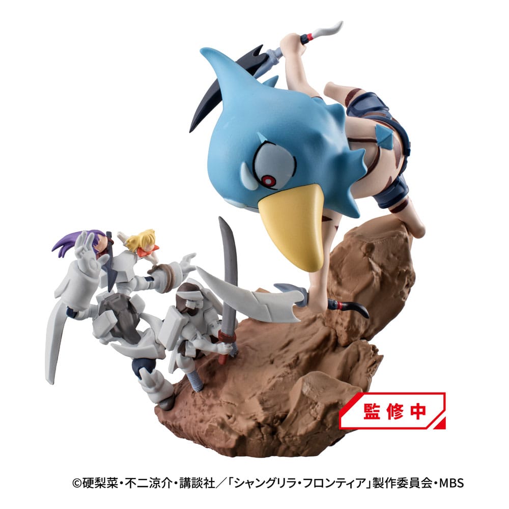 Shangri-La Frontier Petitrama EX Series Petitrama EX Series Sammelfiguren 3er-Pack Shangri-La Frontier vs Monster Diorama Collection Set 11 cm Prizefiguren Yokina