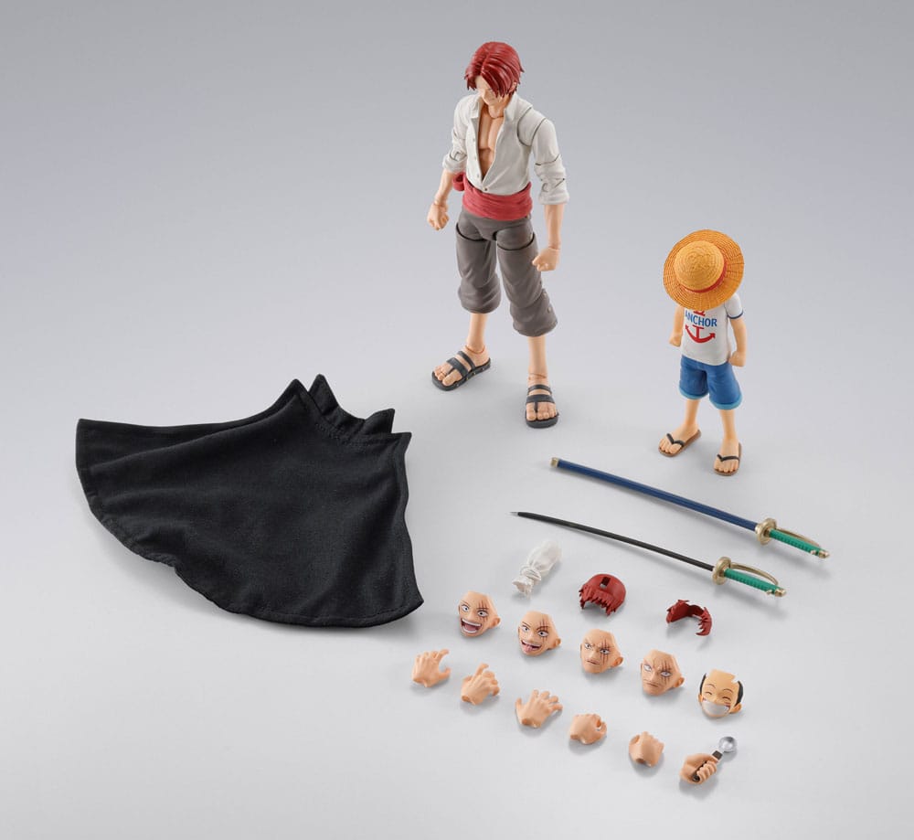 Shanks & Monkey D. Luffy Childhood Ver. S.H.Figuarts Actionfiguren 2er-Pack One Piece Figmas Yokina
