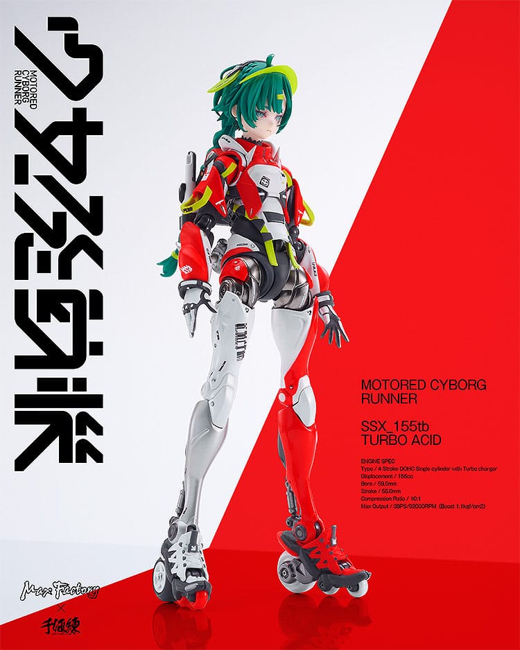 Shojo-Hatsudoki Actionfigur Motored Cyborg Runner SSX_155tb Turbo Acid 17 cm Figmas Yokina