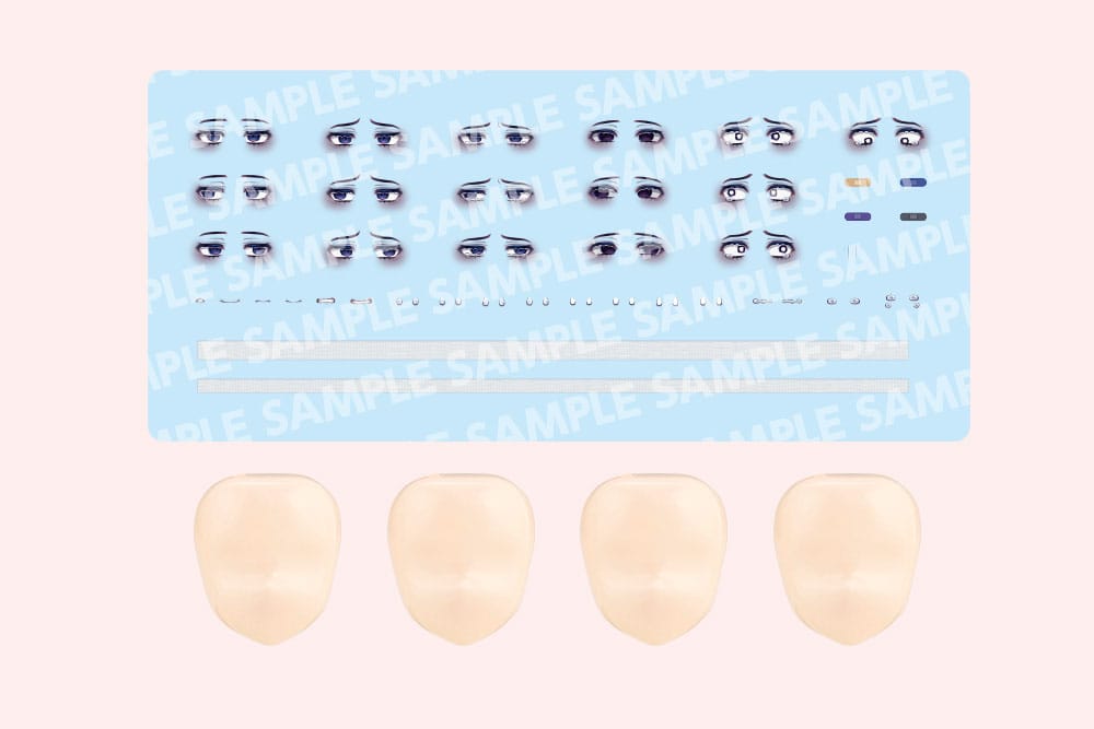 Sousai Shojo Teien Model Kit Zubehör-Set 1/10 Customized Face & Decal Set Vol. 6 Designed by En Morikura Figurenzubehör Yokina
