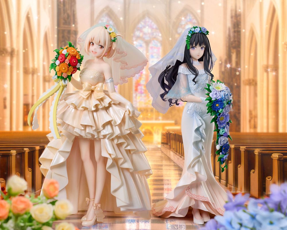 Takina Inoue Wedding dress Ver. 25 cm Lycoris Recoil PVC Statue 1/7 Scalefiguren Yokina