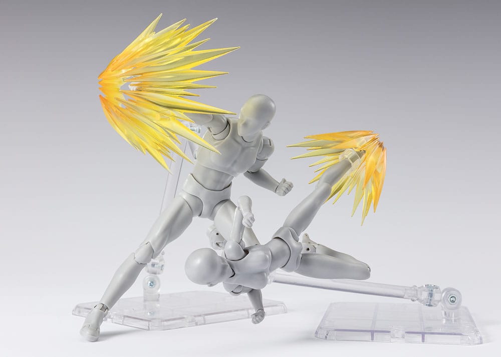 Tamashii Effect Actionfiguren-Zubehör Shock Impact Yellow Ver. for S.H.Figuarts Figurenständer Yokina