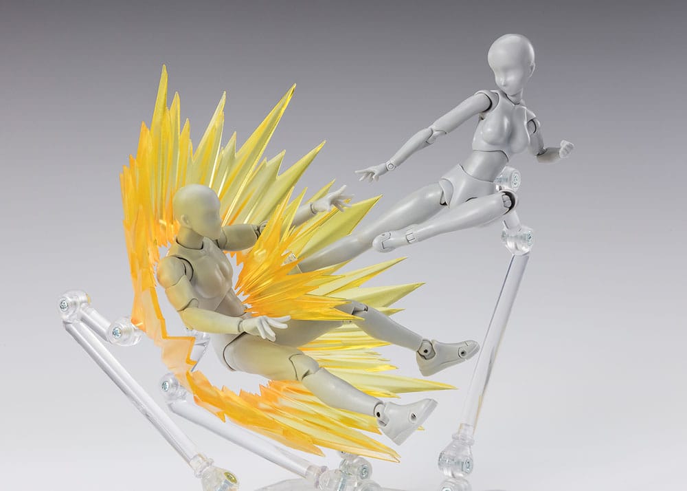 Tamashii Effect Actionfiguren-Zubehör Shock Impact Yellow Ver. for S.H.Figuarts Figurenständer Yokina