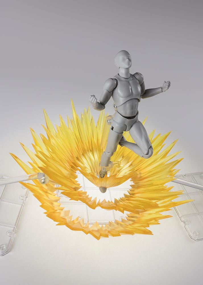 Tamashii Effect Actionfiguren-Zubehör Shock Impact Yellow Ver. for S.H.Figuarts Figurenständer Yokina